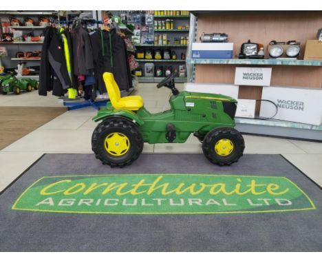 Ride on Tractor RollyFarmtrac John Deere 6210R pedal tractor is the perfect gift for little tractor lovers. Features include: