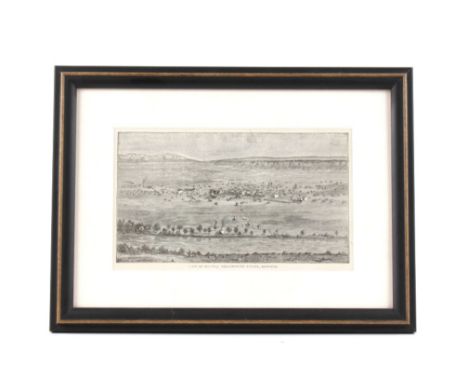 For your consideration is original, framed lithographic map of a birds eye view of Billings, Yellowstone Valley, Montana, 188