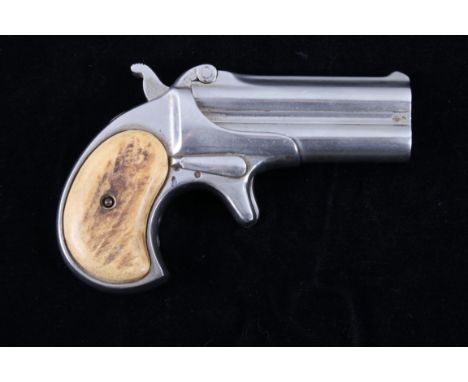 For your consideration is a Remington Model 95 4th Model .41 Rimfire Derringer. This derringer features a 3" double barrel, t