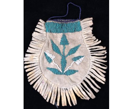 The lot features a unique beaded flat bag from the Northern Cheyenne Native American Indians from the Otto Ernst Catalog circ