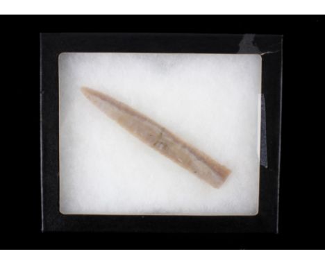 For your consideration is this Transitional Paleo Eden Point and aged 9,250 - 8-850 BP. This point shows a long narrow lanceo