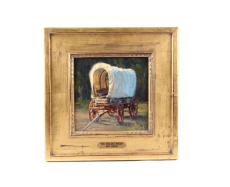 For your consideration is a framed, original oil painting titled "The Boulder Wagon" by Greg Scheibel. Greg Scheibel is an ar
