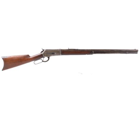 Offered for sale is a very early Winchester 1886 octagon rifle manufactured during the first three years of production in the