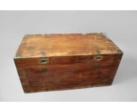 LARGE CAMPHORWOOD TRUNK - BERNARD LEACH INTEREST a large camphorwood and brass bound trunk, with brass handles and carrying h