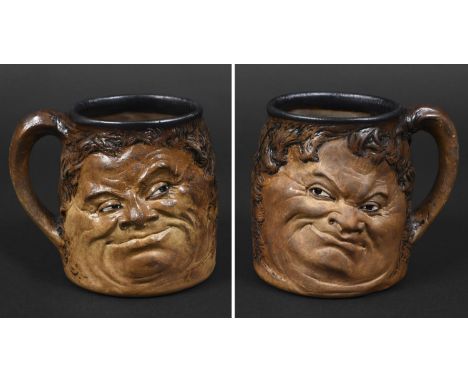 MARTIN BROTHERS -  DOUBLE SIDED CHARACTER TANKARD an unusual Martinware double sided stoneware character tankard or mug by Ro