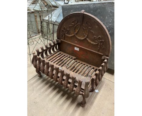 A cast iron fire grate 