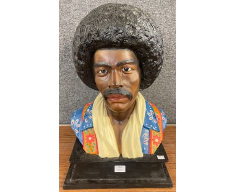 A large resin bust of Jimi Hendrix 