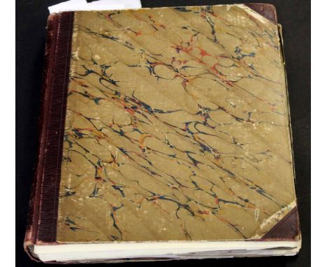 Vintage exercise book, watermarked paper 1824-45, well filled with manuscript quotations from Byron, Countess of Blessington,