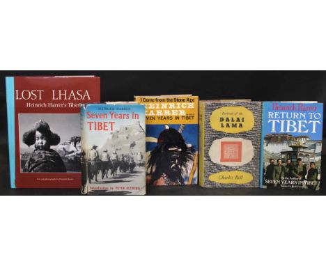 HEINRICH HARRER: 4 titles: SEVEN YEARS IN TIBET, Rupert Hart-Davis &amp; The Book Society, 1953, original cloth, dust wrapper