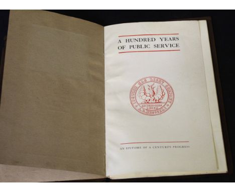 IPSWICH GAS LIGHT COMPANY (PUB): A HUNDRED YEARS OF PUBLIC SERVICE [1921], original suede yapp worn  