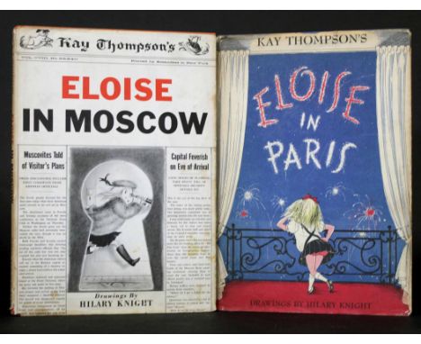 K THOMPSON: 2 titles: ELOISE IN PARIS, illustrated Hilary Knight, London, Max Reinhardt, 1958, 1st edition, 4to, original clo