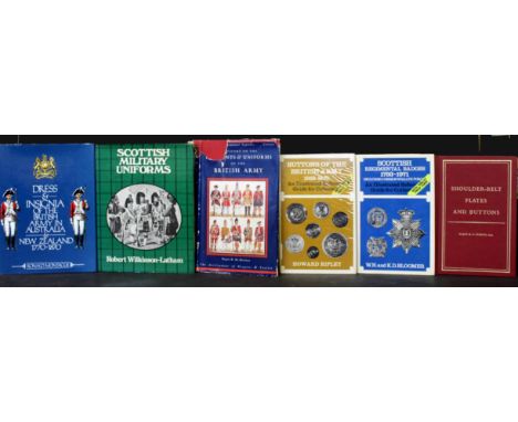 H G PARKYN: SHOULDER-BELT PLATES AND BUTTONS, Aldershot, 1956 (200), original cloth gilt + R M BARNES: A HISTORY OF THE REGIM