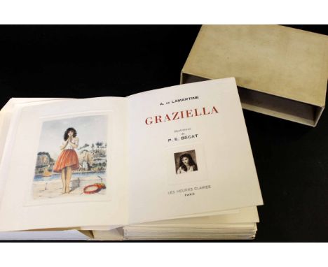 ALPHONSE DE LAMARTINE: GRAZIELLA, ill Paul Emile Becat, Paris, Les Hures Claires, 1948 (999) (578), numbered on velin, monoch