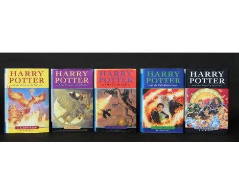 J K ROWLING: 5 titles: HARRY POTTER AND THE PRISONER OF AZKABAN, 1999, original pictorial boards, dust wrapper; HARRY POTTER 
