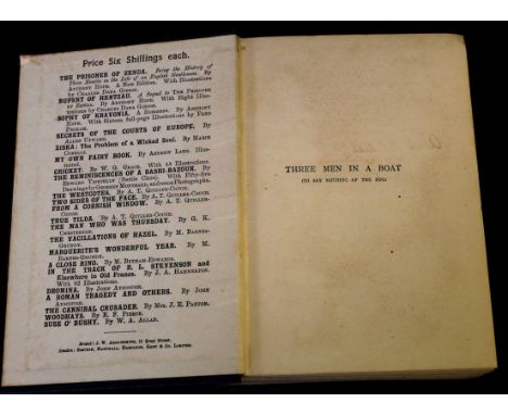 JEROME K JEROME: THREE MEN IN A BOAT, Bristol and London, 1889, [1909], (5000), original cloth