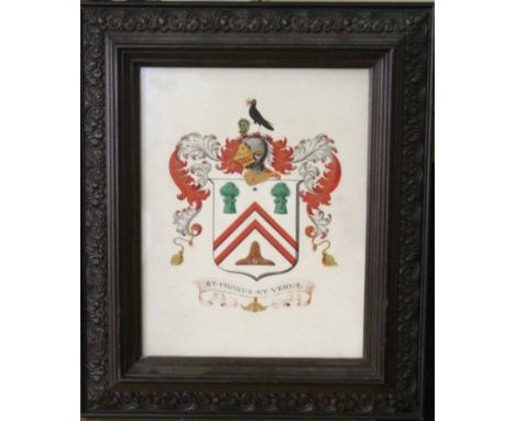 Certificate relating to Sir Albert Williams Woods, KG and Robert Laurie Esq of Clermoncaux and a further armorial print