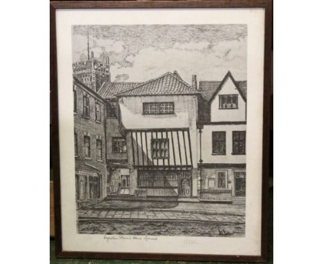 R L POTTER: AUGUSTIN STEWARD HOUSE, NORWICH, 1971 (57/71) numbered in pencil to lower margin + ELM HILL, NORWICH, 1971 (2/71)