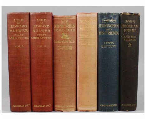 THE EARL OF LYTTON: THE LIFE OF EDWARD BULWER, FIRST LORD LYTTON, London 1913, 1st edition, 2 volumes, port frontises, origin