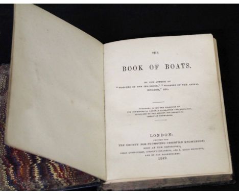 ANON: THE BOOK OF BOATS, London, S P C K, 1849, 1st edition, 16mo, contemporary grained morocco gilt 