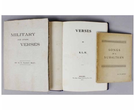 KATHERIN (OR KATHERINE) LOUISA HART HOARE "KLH": VERSES, Bedford 1914 1st edition, some manuscript poems added at end, half b
