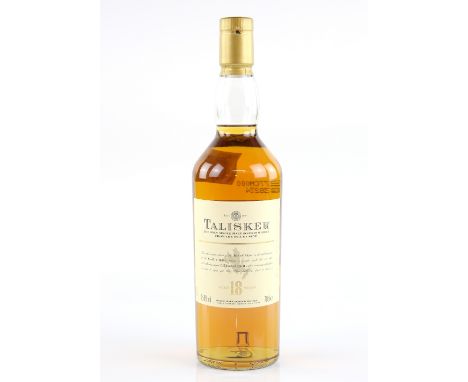One bottle of Talisker Single Malt Scotch Whisky, aged 18 years, 70cl       