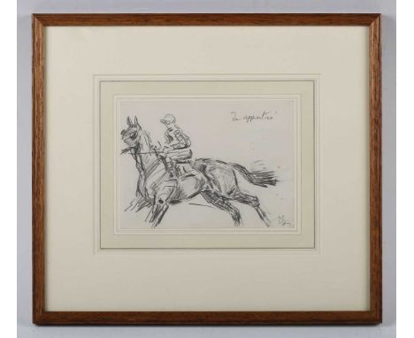 Peter Biegel (British 1913-1987) - The Apprentice, pencil drawing, signed with initials lower right, titled upper right, 12.5