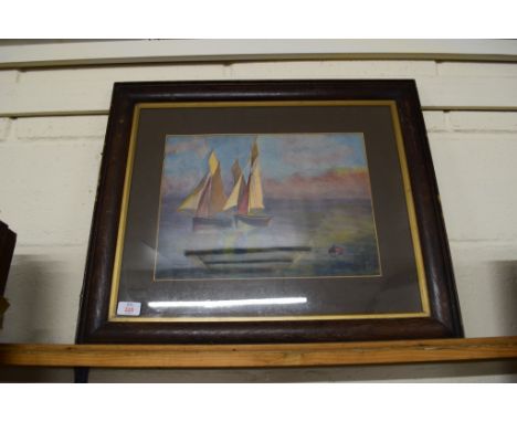 FRAMED PRINT OF SAILING SHIPS