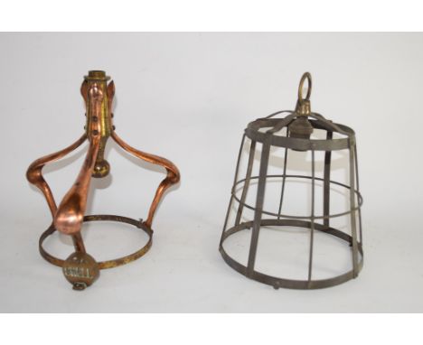 BOX CONTAINING TWO METAL LAMP SHADES