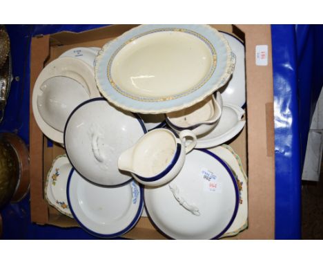 BOX CONTAINING CERAMIC ITEMS, KITCHEN SERVING DISHES ETC
