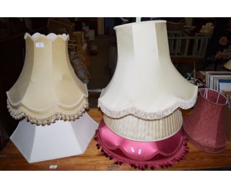 SIX LARGE LAMP SHADES
