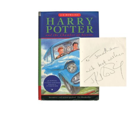 ROWLING (J.K.)Harry Potter and the Chamber of Secrets, FIRST EDITION, INSCRIBED BY THE AUTHOR 'To Jonathan with best wishes J