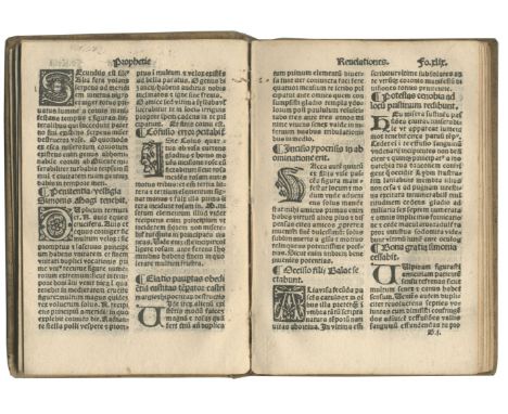 MIRABILIS LIBER[Mirabilis liber qui prophetias revelationesque... demonstrat], 2 parts in 1 vol.,  black letter, decorative w