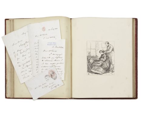 MILLAIS (JOHN)'Woodcuts from Drawings by J.E. Millais',  album of 62 woodcut plates by Millais (45 proof plates, others cut t