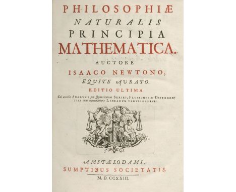 NEWTON (ISAAC)Philosophiae naturalis principia mathematica... editio ultima, first part only (of 2, without the 'Analysis...'