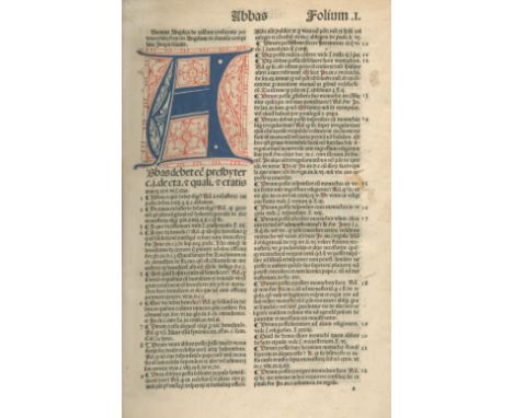 ANGELUS DE CLAVASIOSumma Angelica de casibus conscientie [with additions of Hieronymus Torniello],  310 numbered leaves, 61 l