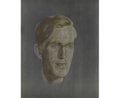 LAWRENCE (T.E.)Portrait by Eric Kennington, collotype reproduction, NUMBER 11 OF 100 COPIES SIGNED BY THE ARTIST on the print
