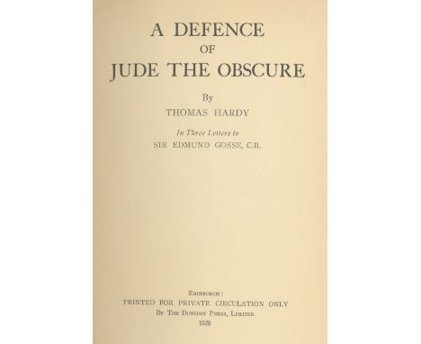 HARDY (THOMAS)Jude the Obscure, FIRST EDITION,  first state, half-title, etched frontispiece by by H. Macbeth-Raeburn, map of