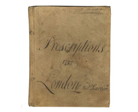 COOKERYManuscript recipe book of Richard Scarborough,  brown ink on paper, 23 pages including recipes for 'Ginger Wine', 'Bra