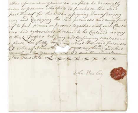 WESLEY (JOHN) - IRELANDDocument signed ('John Wesley'), a Letter of Attorney with reference to a deed of assignment dated 3 N