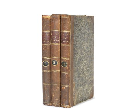 [NERI (MARY ANNE)]The Eve of San-Pietro. A Tale, 3 vol., FIRST EDITION,  without advertisement at end of volume 3, no half-ti