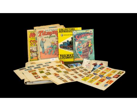 A Collection of Assorted Vintage Items to include a good collection of match box labels; a complete collection of The Great B
