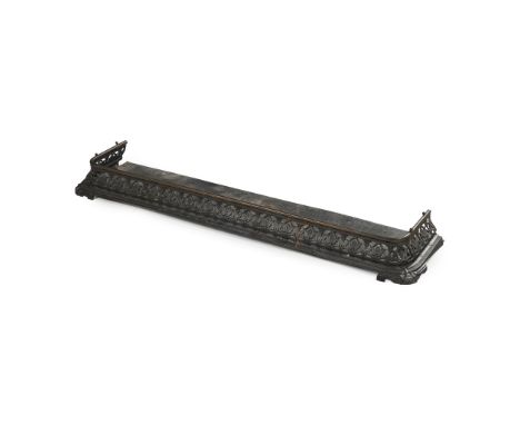 CHRISTOPHER DRESSER (1834-1904) (ATTRIBUTED DESIGNER) FOR THE COALBROOKDALE COMPANY FENDER, CIRCA cast iron(124cm wide, 34cm 
