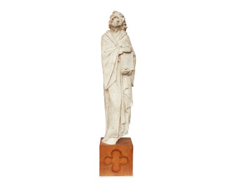 JOSEPH HAYES (1869-1916) FOR ST. PETER'S CHURCH, MORNINGSIDE FIGURE OF SAINT JOHN, CIRCA 1907 plaster maquette, later mounted