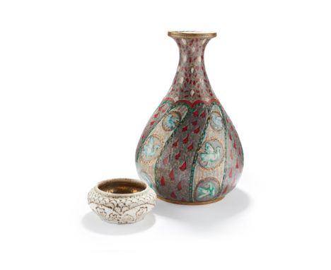 ANDRÉ METTHEY (1871-1920) BALUSTER VASE, CIRCA 1911 glazed ceramic, with gilt embellishment, impressed maker's cypher, 33.5cm