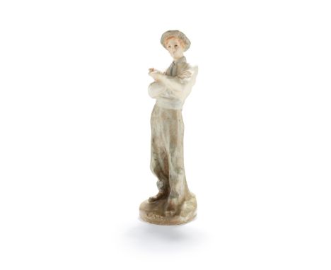 AGNES DE FRUMERIE (1896-1937) AND EDMOND LACHENAL (1855-1930) FIGURE, 1900 glazed ceramic, painted and incised AGNES DE FRUME