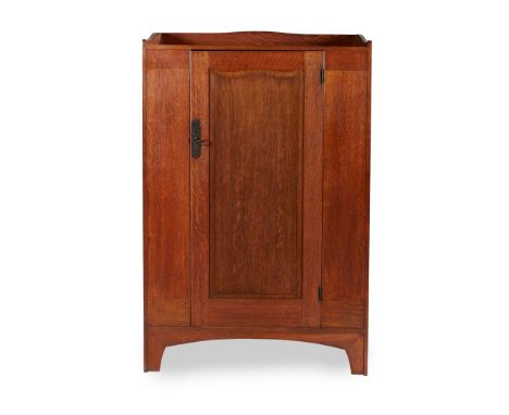 AMBROSE HEAL (1872-1959) FOR HEAL &amp; SON, LONDON ARTS &amp; CRAFTS '240' CUPBOARD, CIRCA 1900 oak with iron fittings(105.5