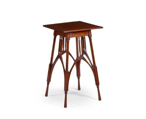 M. H. BAILLIE SCOTT (1865-1945) (ATTRIBUTED DESIGNER) OCCASIONAL TABLE, CIRCA 1898 mahogany(41cm square, 70cm high)Footnote: 