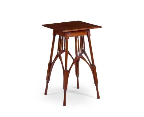 M. H. BAILLIE SCOTT (1865-1945) (ATTRIBUTED DESIGNER) OCCASIONAL TABLE, CIRCA 1898 mahogany(41cm square, 70cm high)Footnote: 