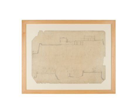 SIR EDWIN LUTYENS (1869-1944) SURVEY OF LINDISFARNE CASTLE, HOLY ISLAND MARCH 1902 pencil and wash, inscribed SURVEY OF LINDI