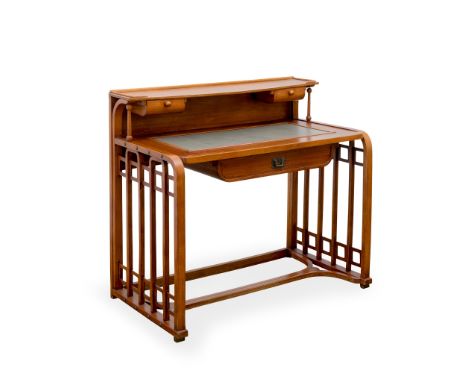 JOSEF HOFFMANN (1870-1956) FOR J. &amp; J. KOHN DESK, MODEL NO. 500/6, DESIGNED CIRCA 1901 beech, leather, brass, partial J. 